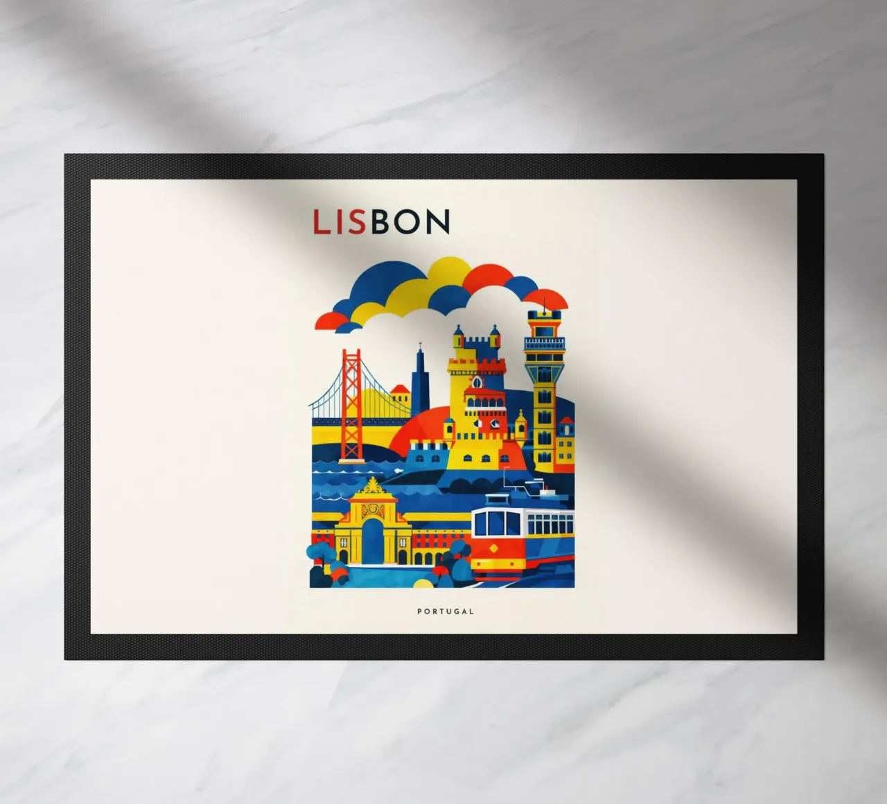 Lisbon Flat deurmat van Art Unleashed