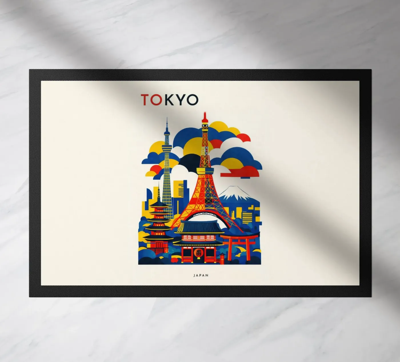 Tokyo Flat deurmat van Art Unleashed