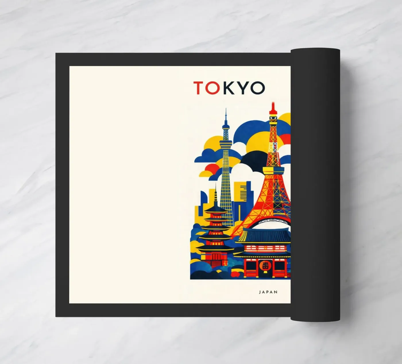 Tokyo Flat deurmat van Art Unleashed