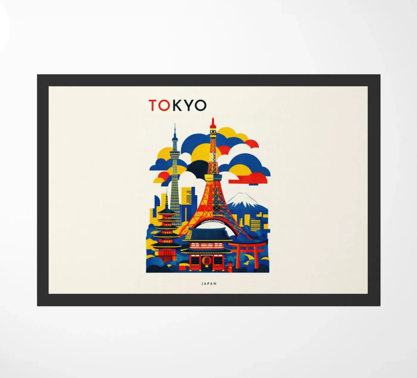 Tokyo Flat deurmat van Art Unleashed