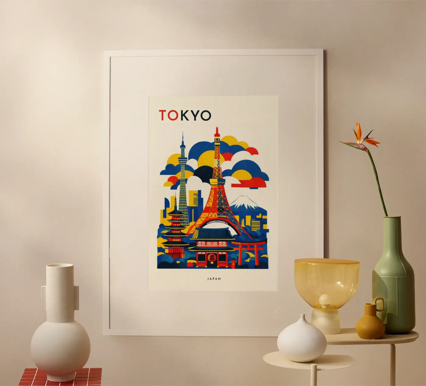 Tokyo Flat poster van Art Unleashed