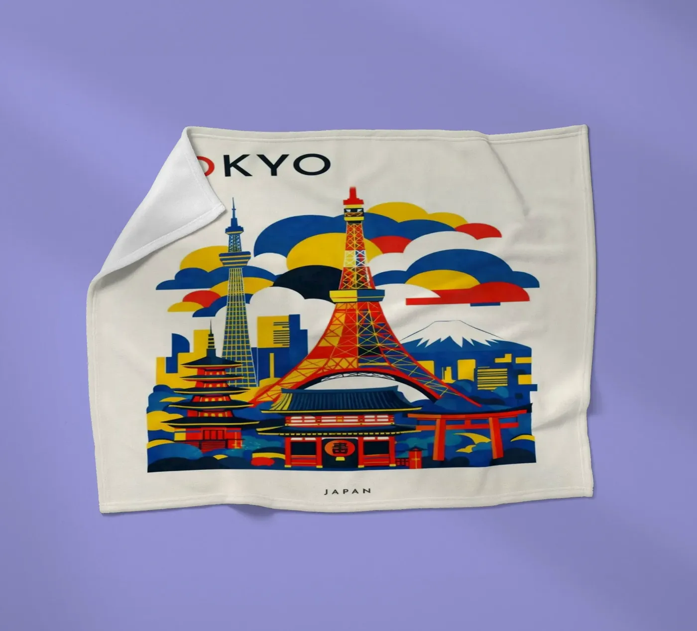Tokyo Flat Fleecedecke von Art Unleashed