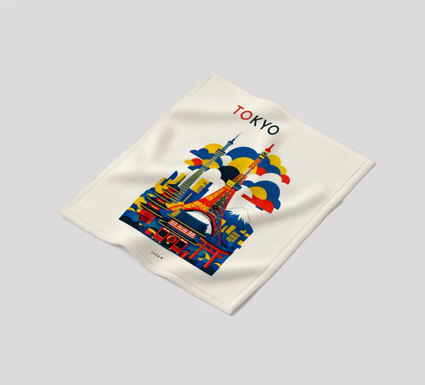 Tokyo Flat Fleecedecke von Art Unleashed