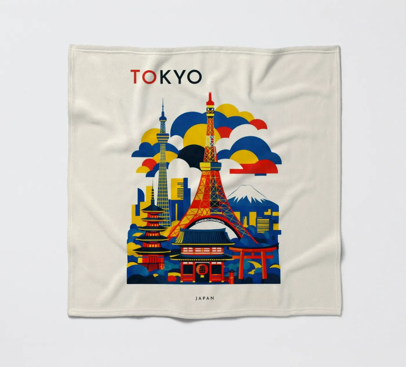 Tokyo Flat Fleecedecke von Art Unleashed