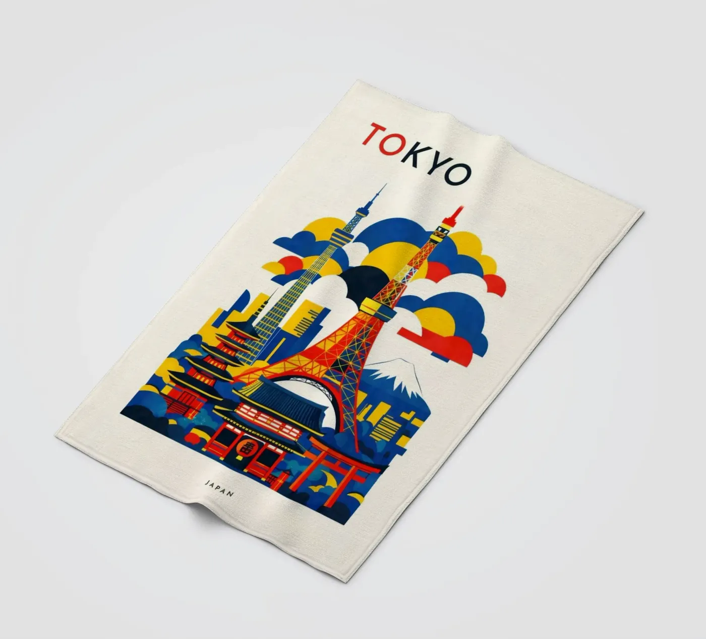 Tokyo Flat Fleecedecke von Art Unleashed