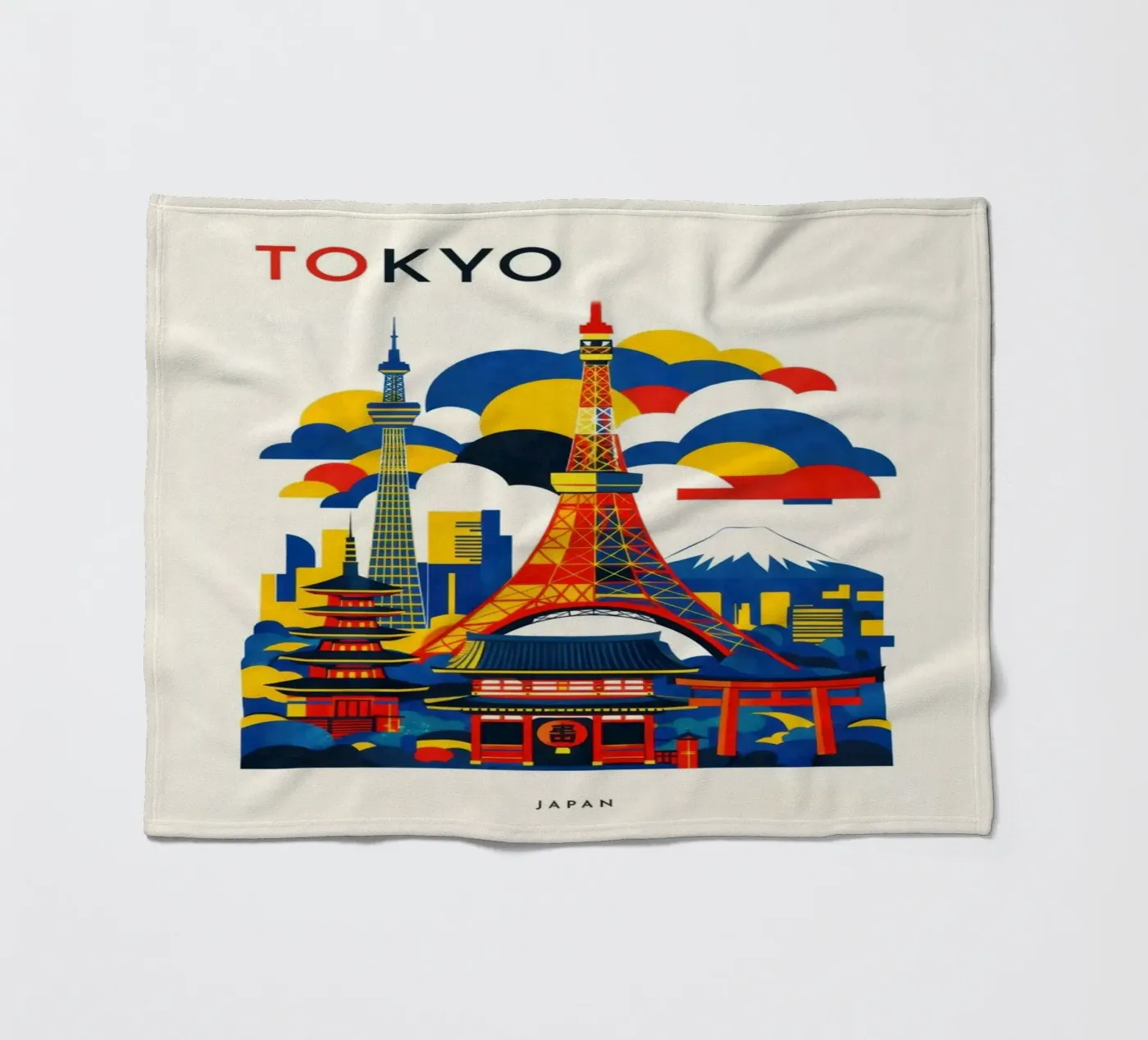Tokyo Flat Fleecedecke von Art Unleashed