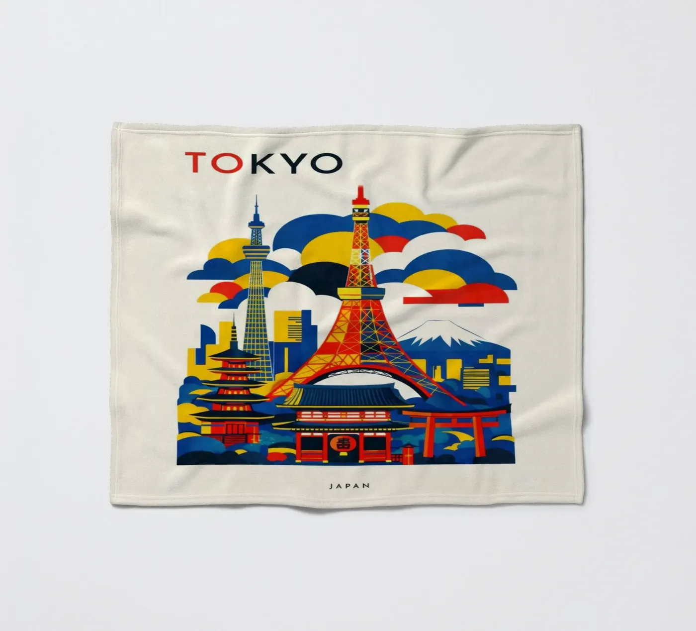 Tokyo Flat Fleecedecke von Art Unleashed