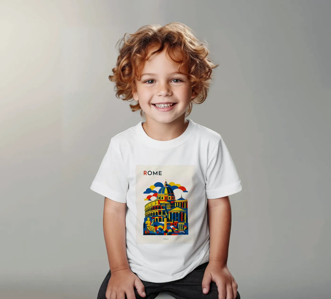 Rome Flat t-shirt bambini da Art Unleashed