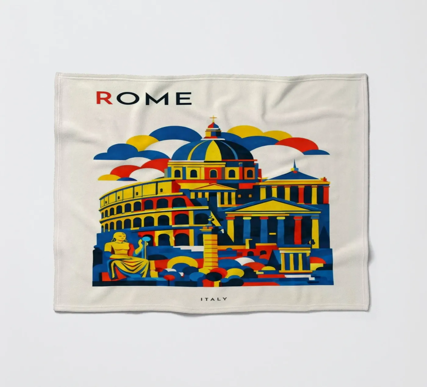 Rome Flat Fleecedecke von Art Unleashed