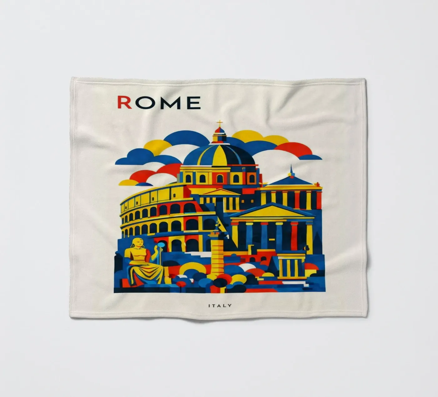 Rome Flat Fleecedecke von Art Unleashed