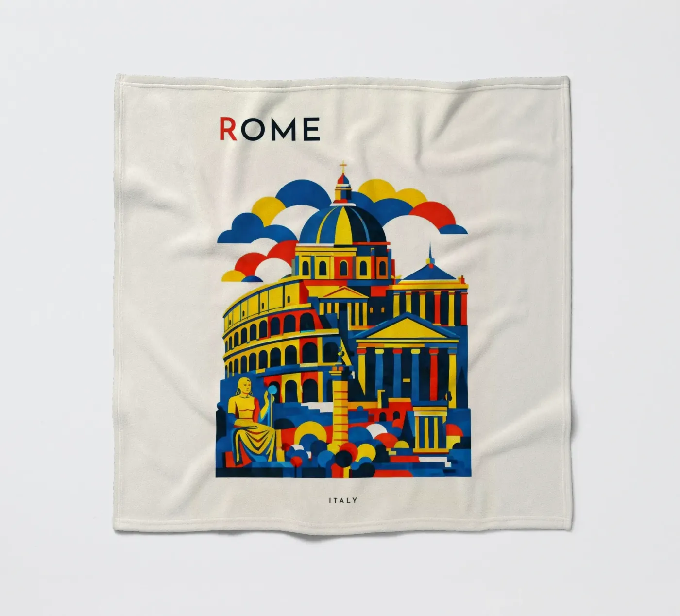 Rome Flat Fleecedecke von Art Unleashed