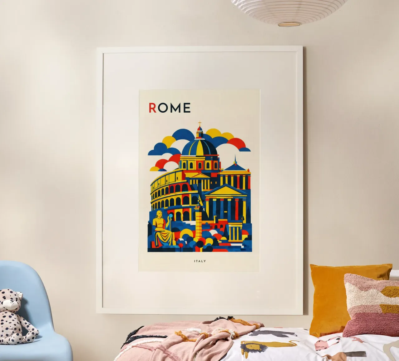 Rome Flat poster by Art Unleashed
