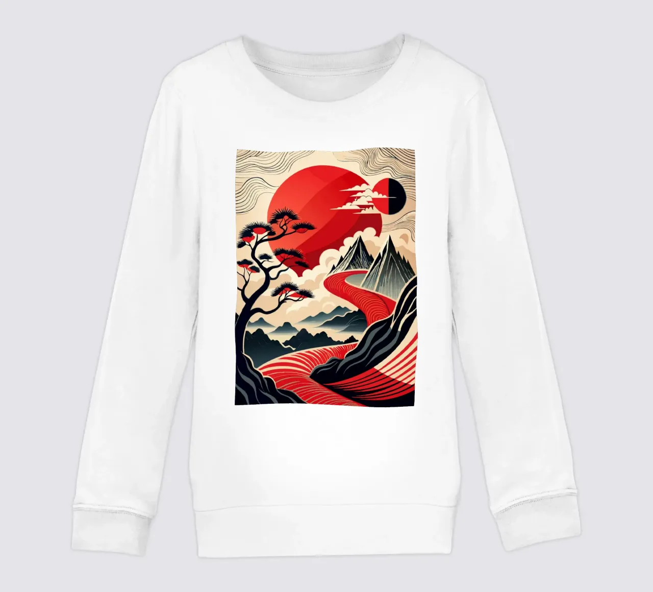 Crimson Currents kids sweatshirt by Artistic-shop