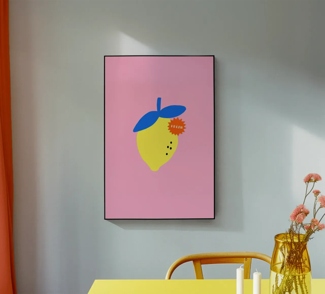 Lemon "Fresh" acrylic glass by Maren Gross