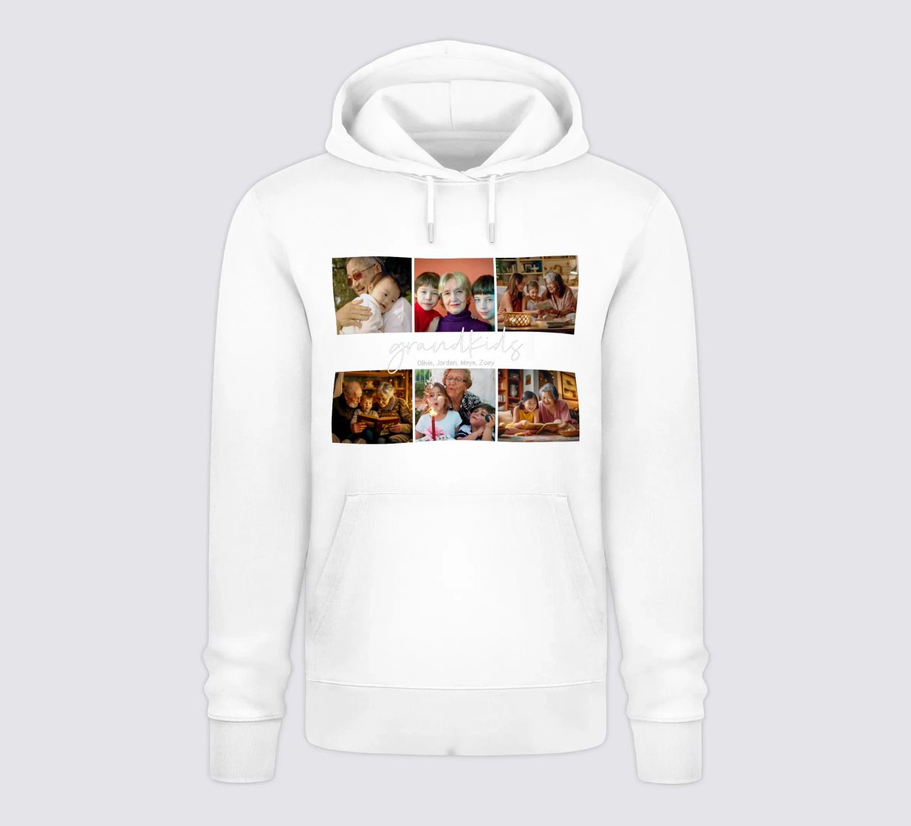 Nipoti Nome personalizzato Regalo personalizzato per i nonni felpa con cappuccio da Shark Printables