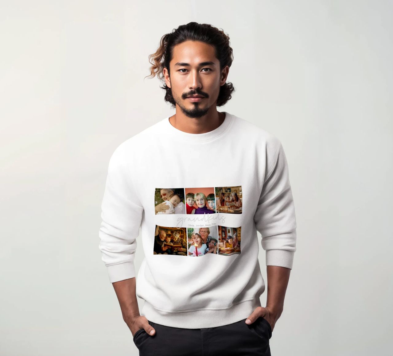 Nipoti Nome personalizzato Regalo personalizzato per i nonni felpa da Shark Printables