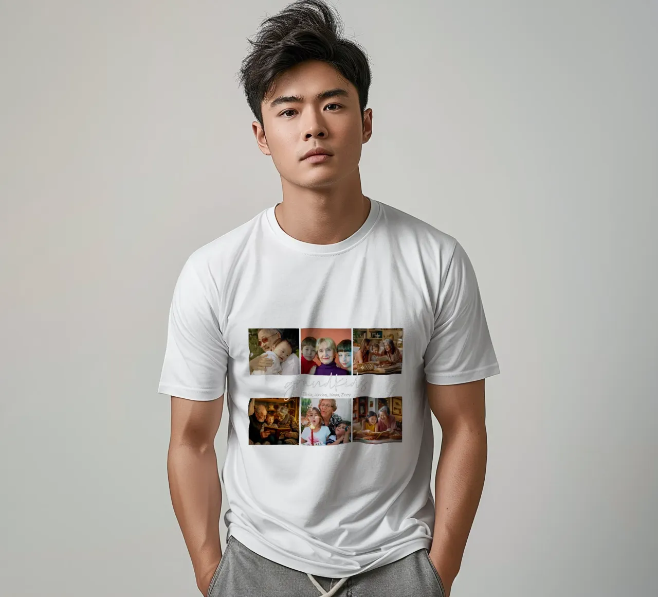 Nipoti Nome personalizzato Regalo personalizzato per i nonni t-shirt da Shark Printables