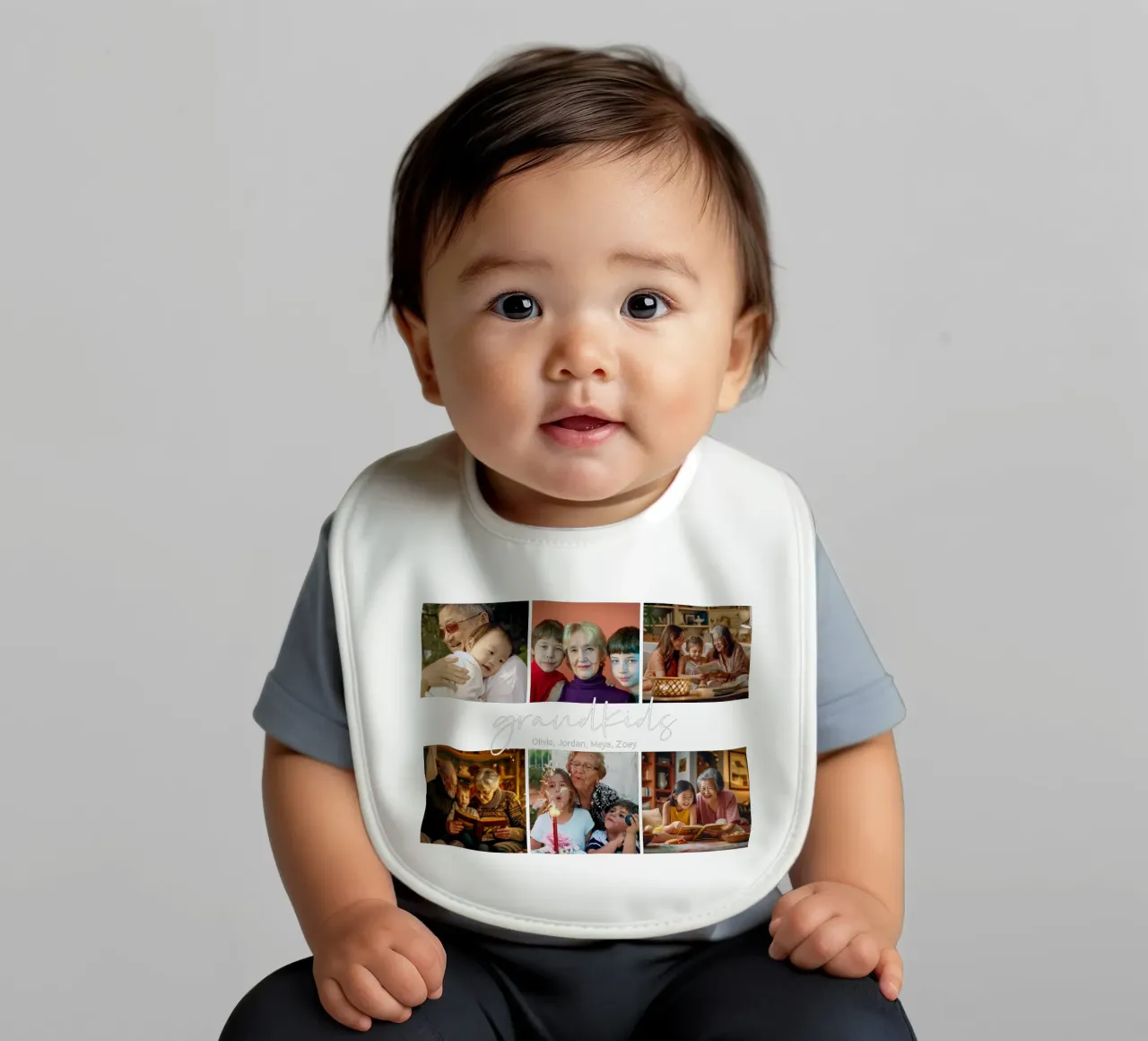 Nipoti Nome personalizzato Regalo personalizzato per i nonni bavaglino da Shark Printables