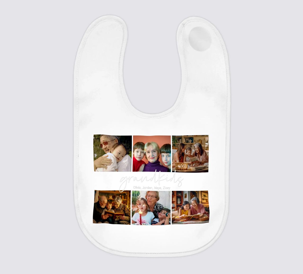 Nipoti Nome personalizzato Regalo personalizzato per i nonni bavaglino da Shark Printables