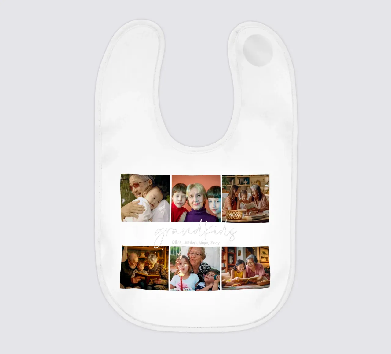 Nipoti Nome personalizzato Regalo personalizzato per i nonni bavaglino da Shark Printables