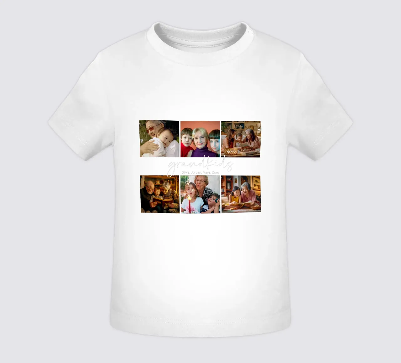 Nipoti Nome personalizzato Regalo personalizzato per i nonni maglietta neonato da Shark Printables