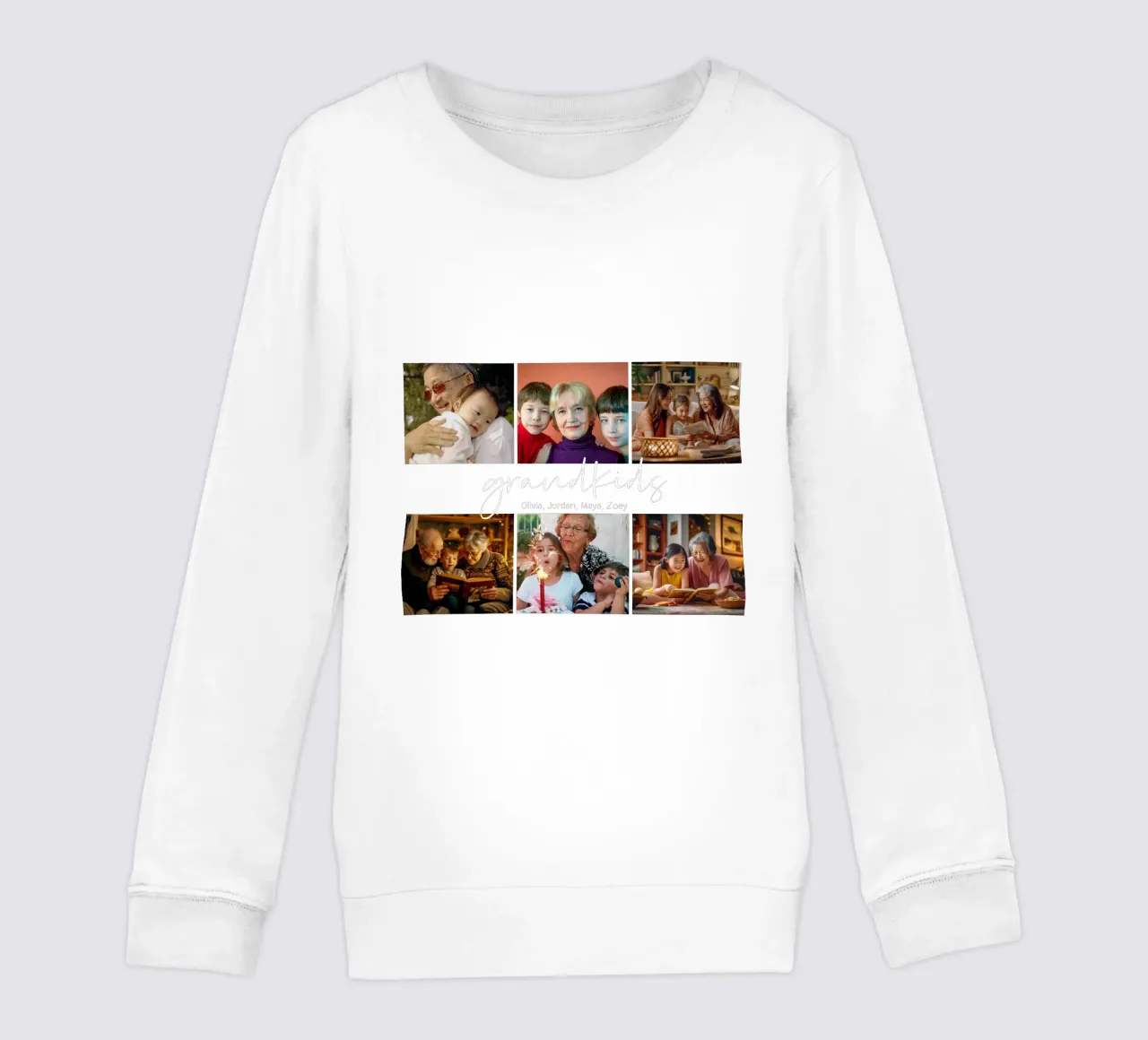 Nipoti Nome personalizzato Regalo personalizzato per i nonni felpa bambino da Shark Printables