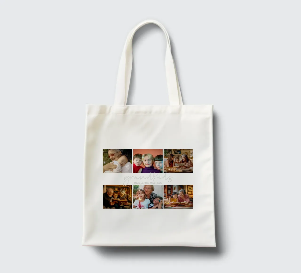 Nipoti Nome personalizzato Regalo personalizzato per i nonni borsa in juta da Shark Printables