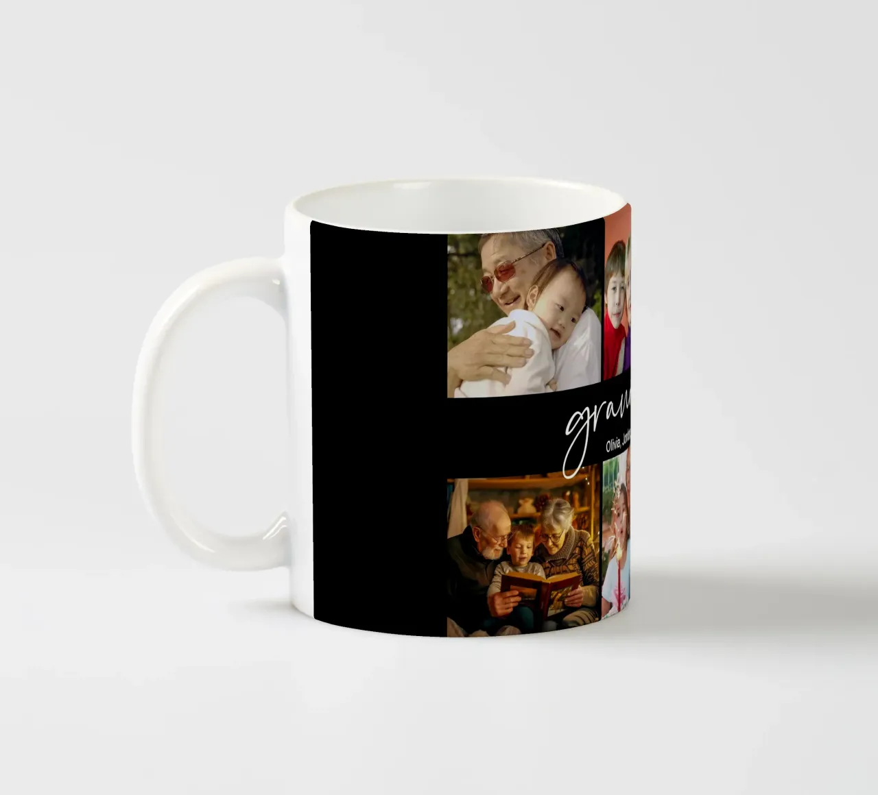 Enkelkinder personalisiert Name benutzerdefinierte Geschenk für Großeltern Keramik Tasse von Shark Printables