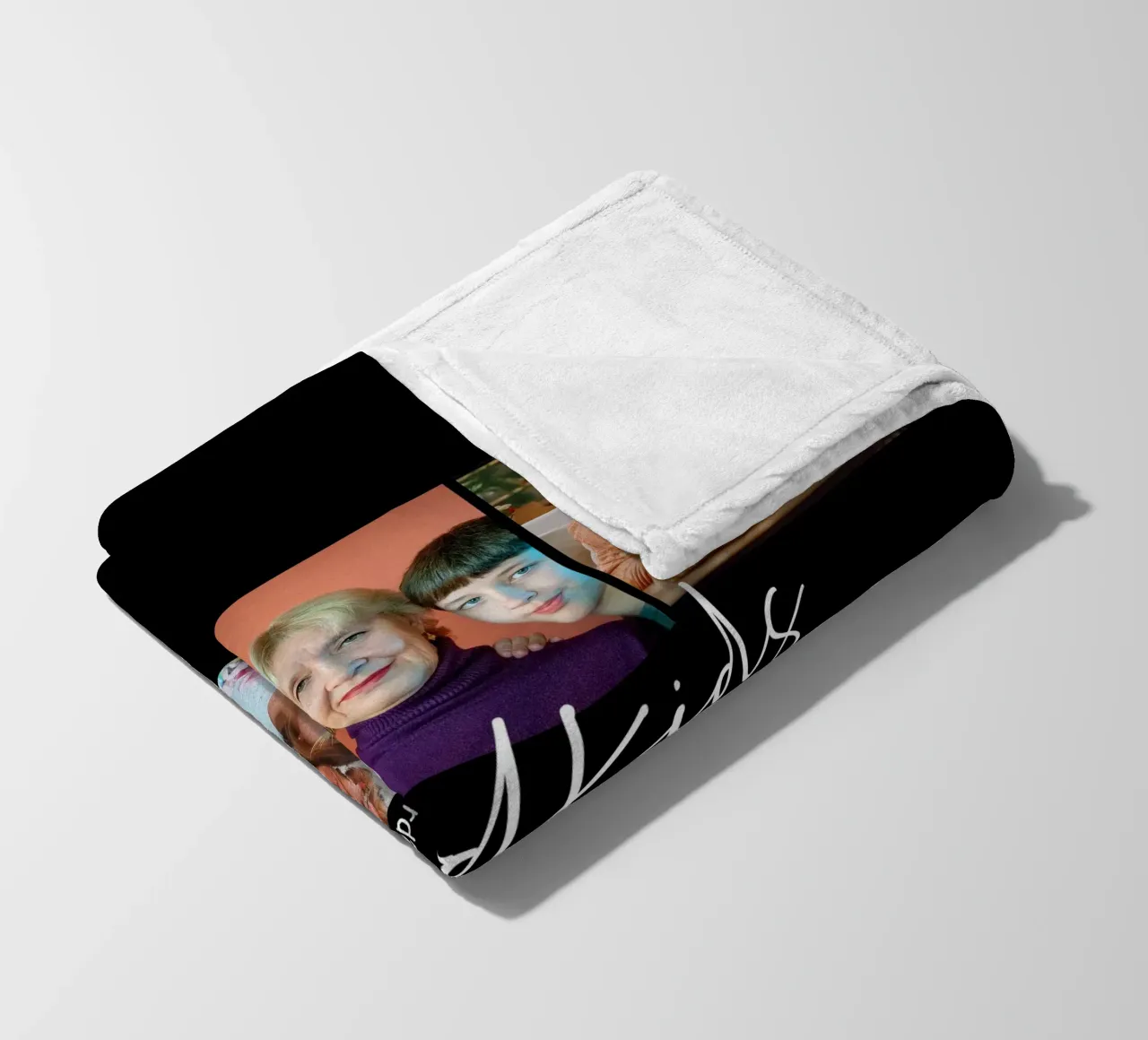 Nipoti Nome personalizzato Regalo personalizzato per i nonni coperta in pile da Shark Printables