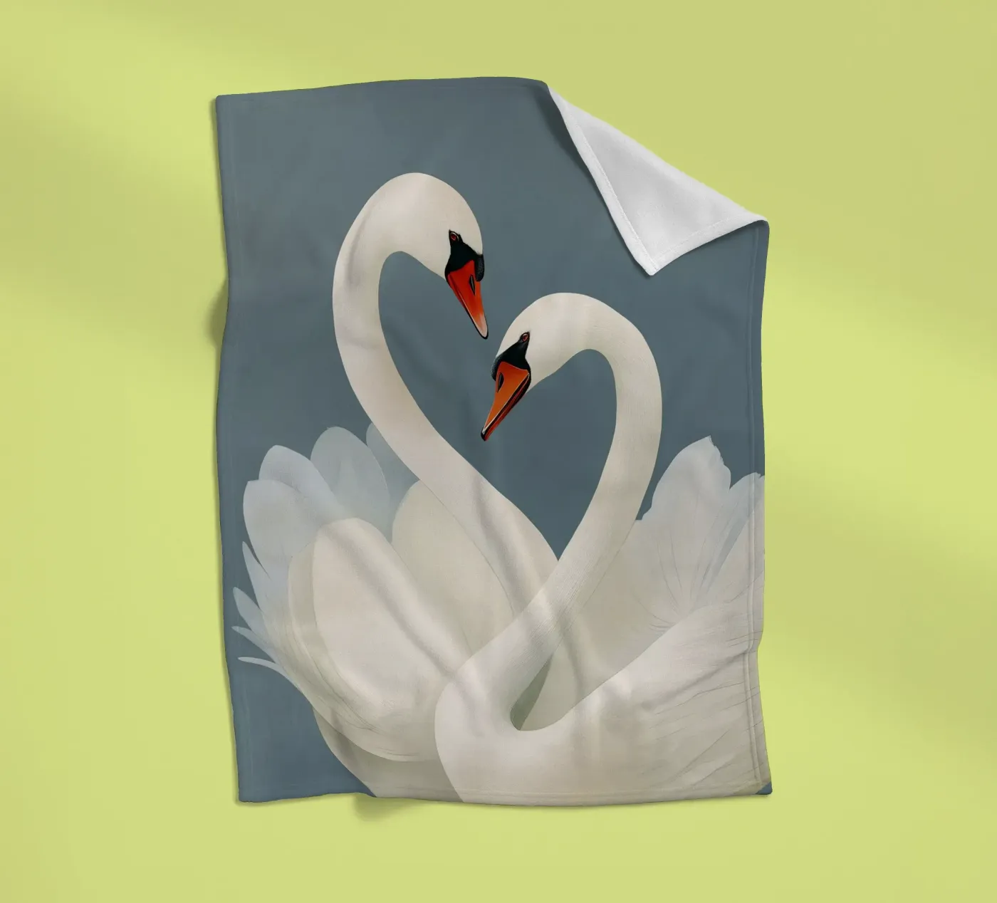Swan Pair Fleecedecke von softsoul