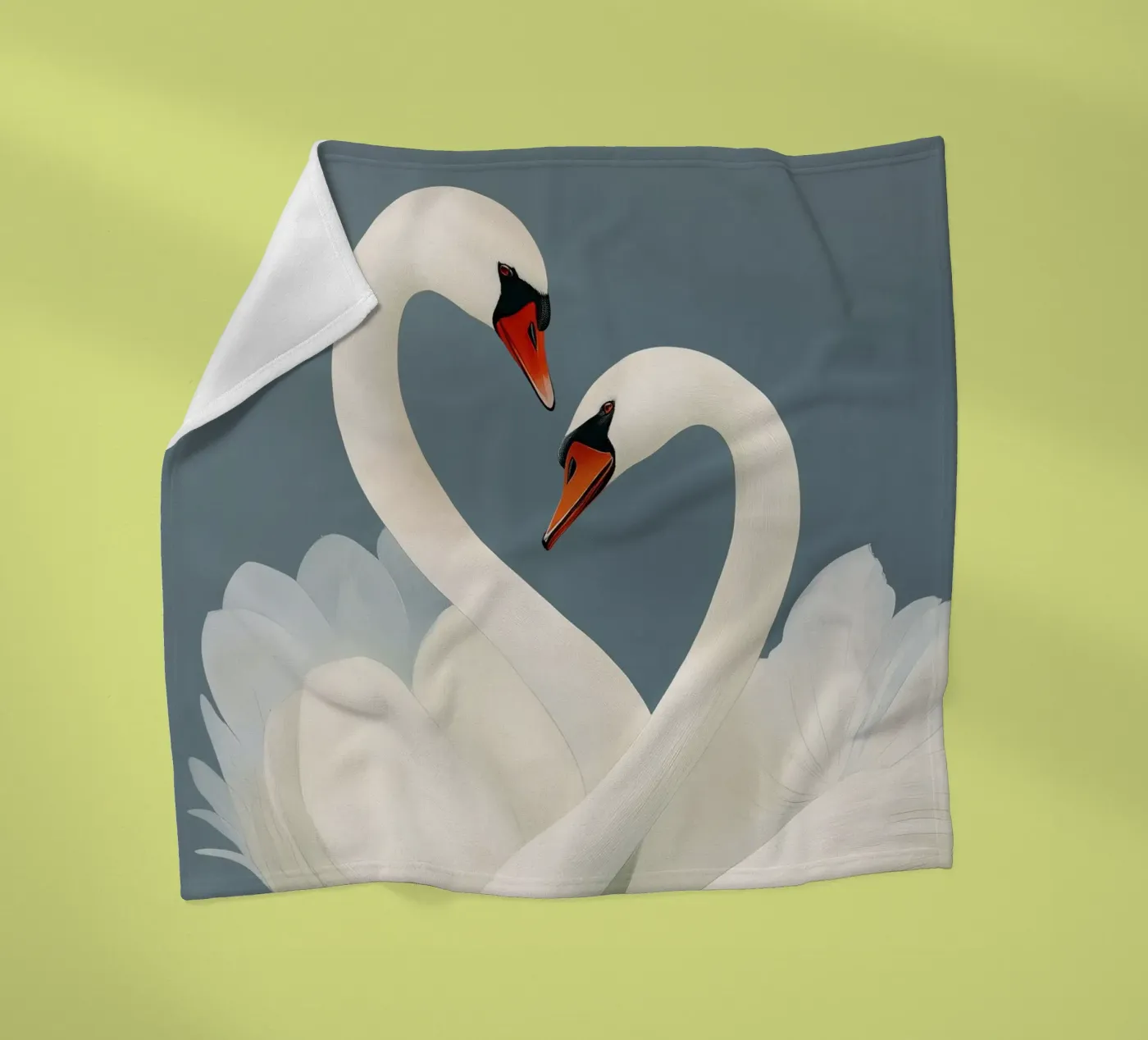 Swan Pair Fleecedecke von softsoul
