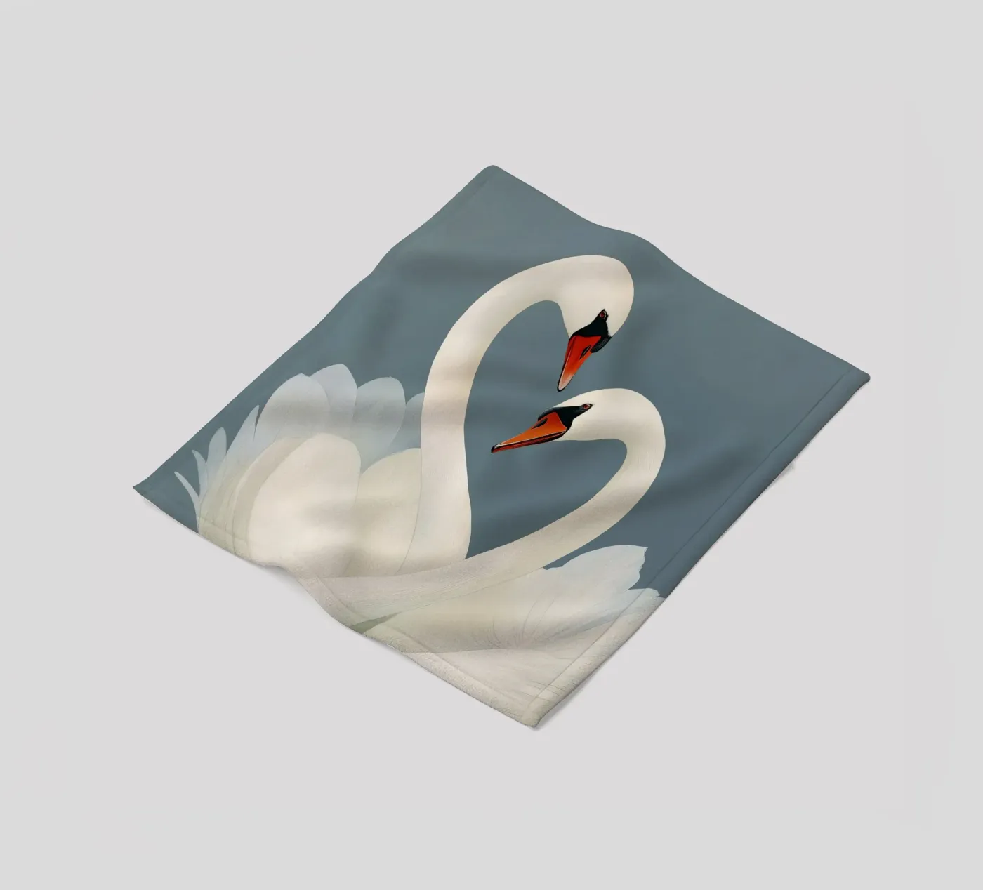 Swan Pair Fleecedecke von softsoul
