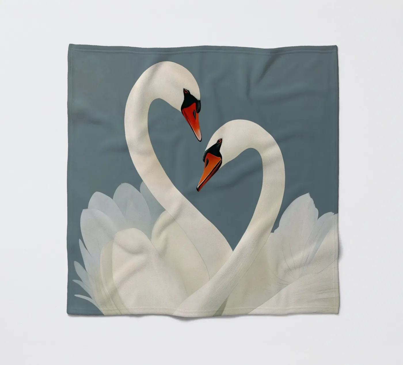 Swan Pair Fleecedecke von softsoul