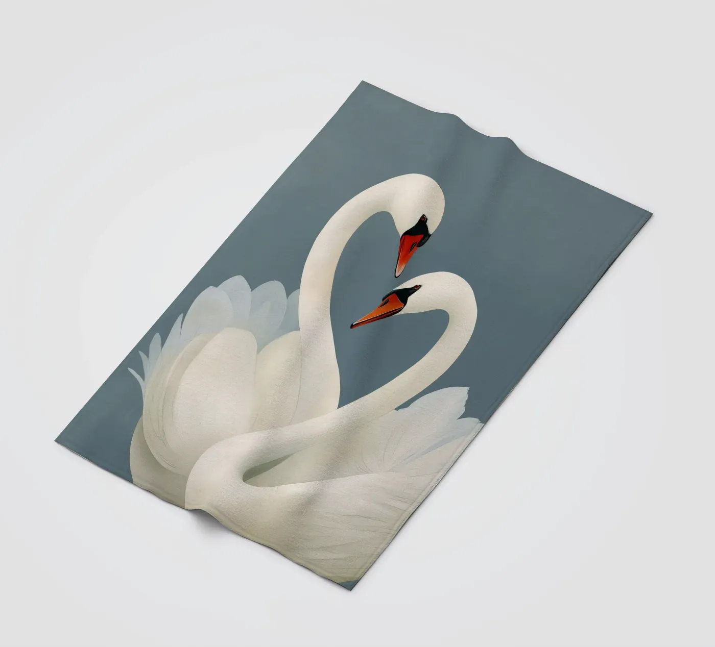 Swan Pair Fleecedecke von softsoul