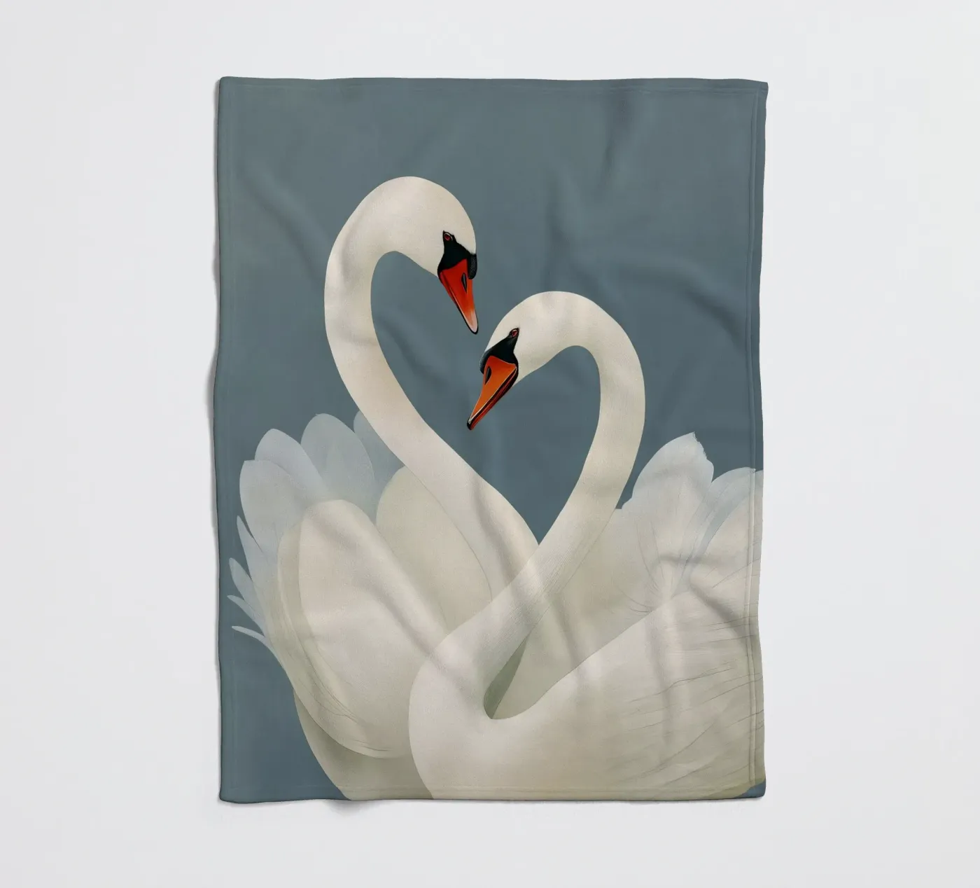 Swan Pair Fleecedecke von softsoul