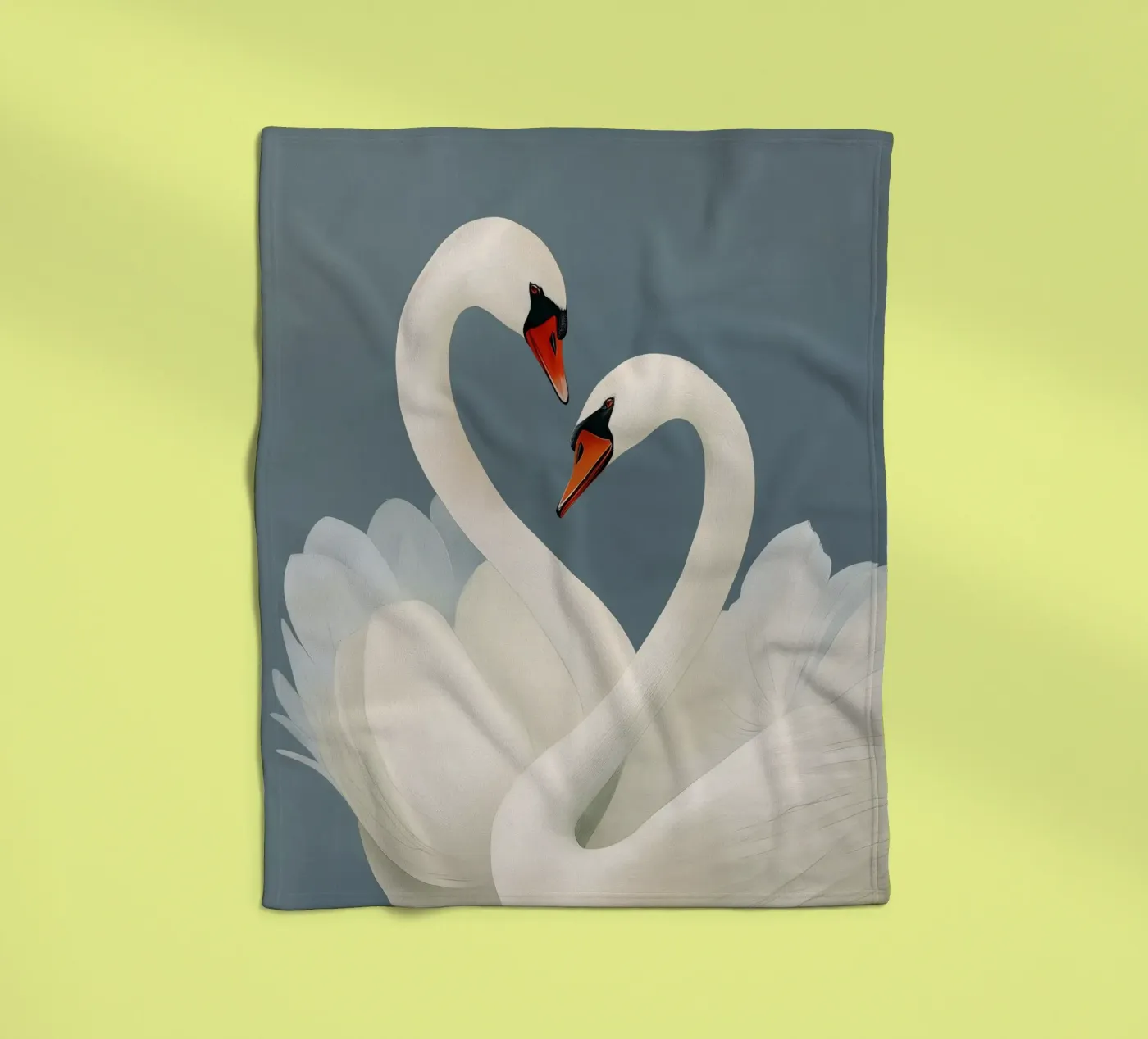Swan Pair Fleecedecke von softsoul