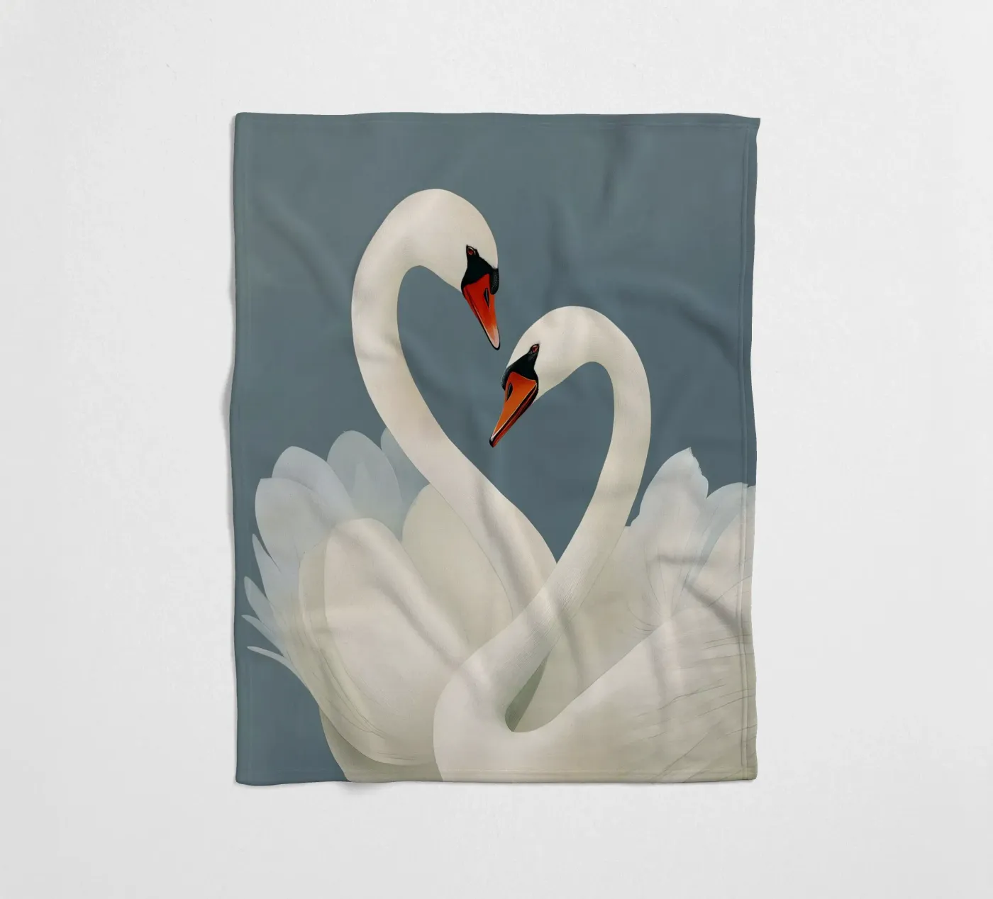 Swan Pair Fleecedecke von softsoul