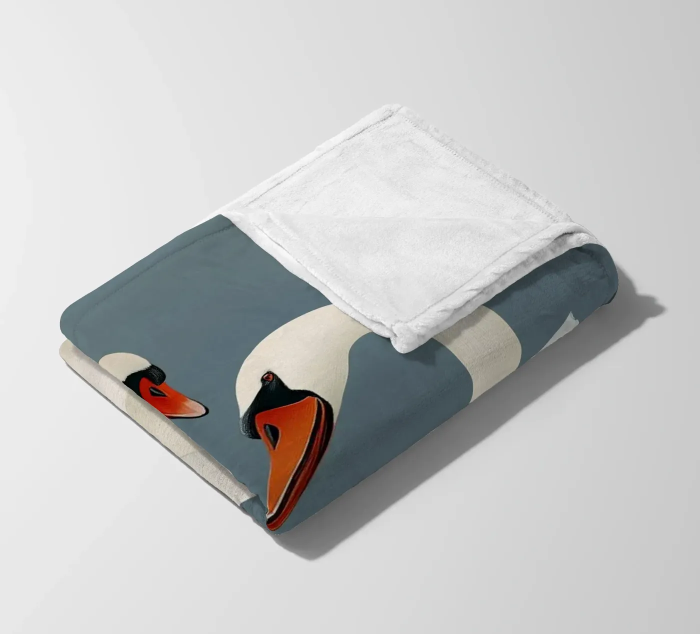 Swan Pair Fleecedecke von softsoul