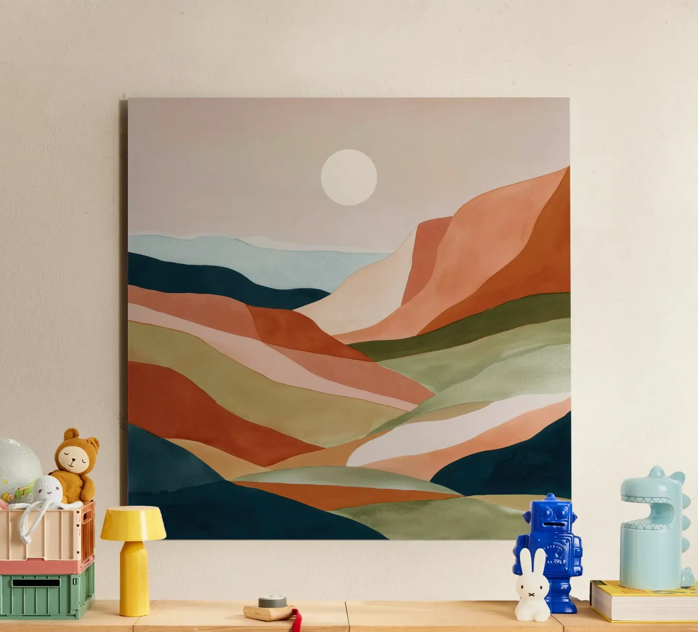 Sunrise Over Clay Hills aluminium-dibond van softsoul