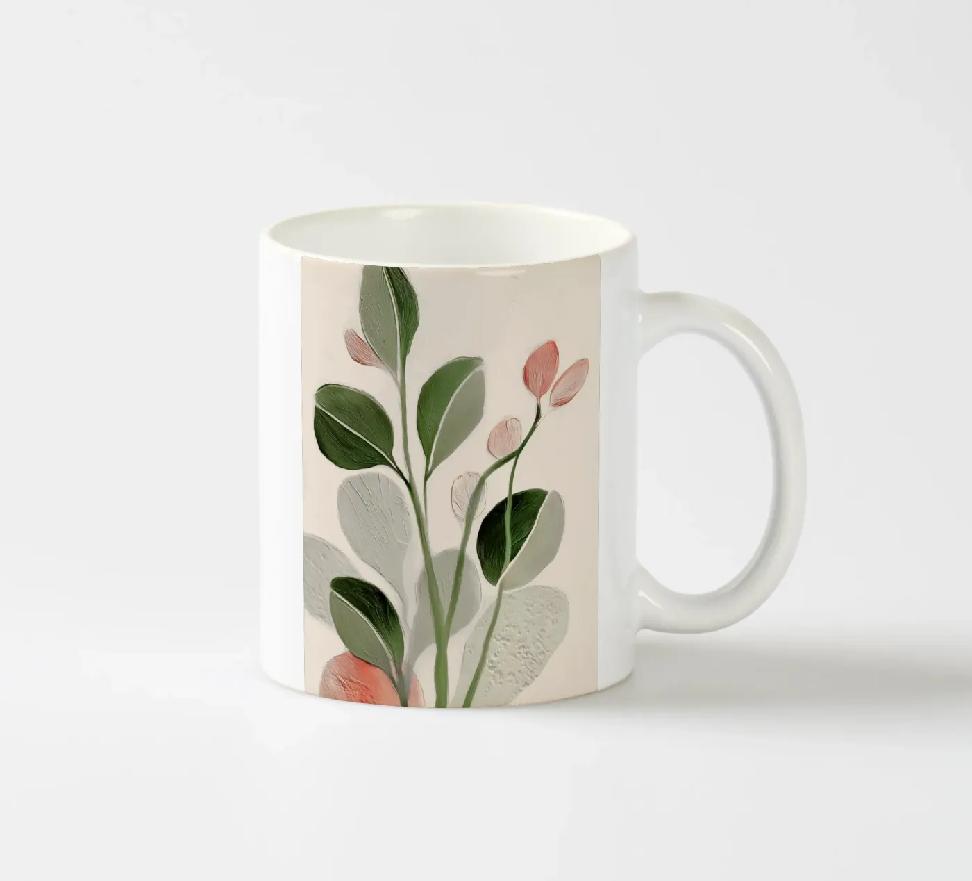 Soft Botanical Forms ceramic mug by softsoul