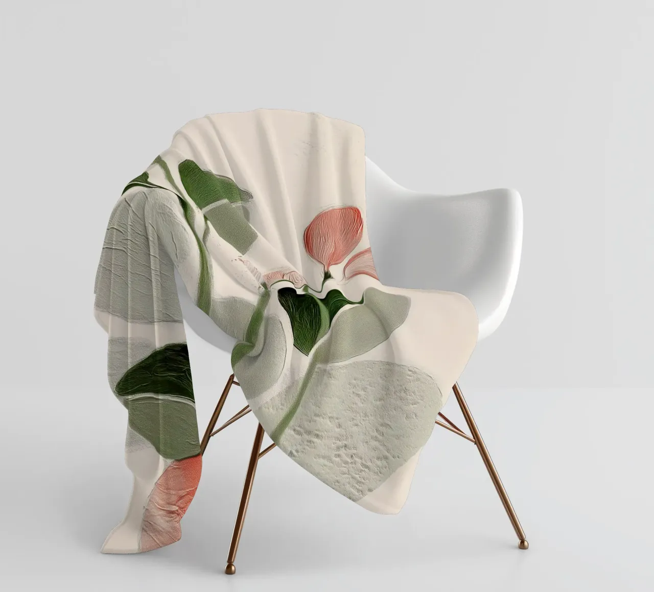 Soft Botanical Forms Fleecedecke von softsoul