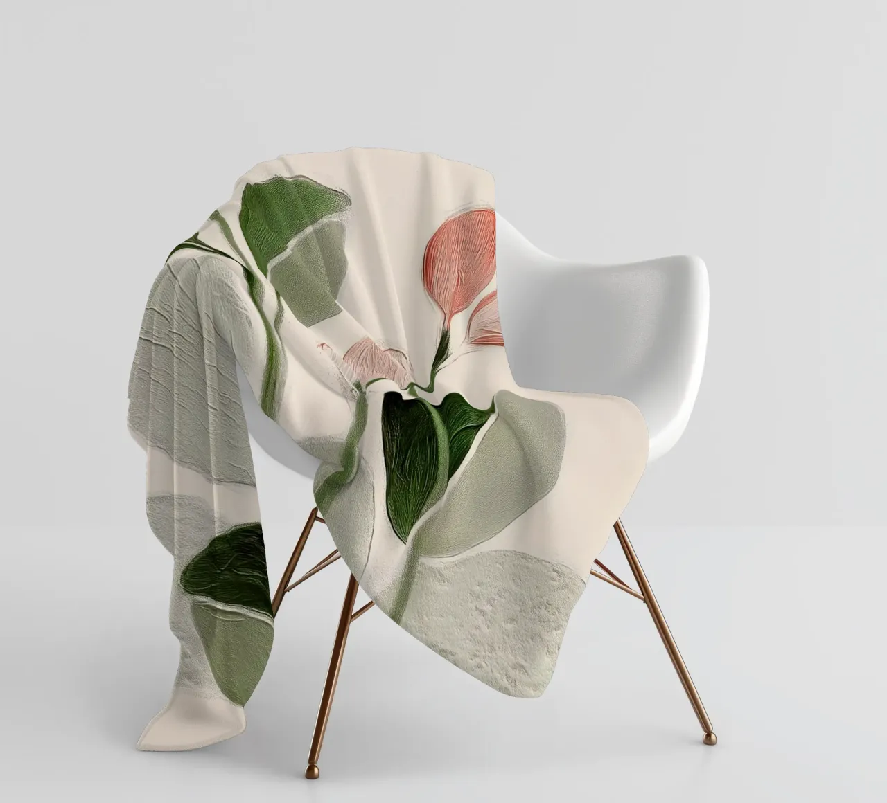 Soft Botanical Forms Fleecedecke von softsoul