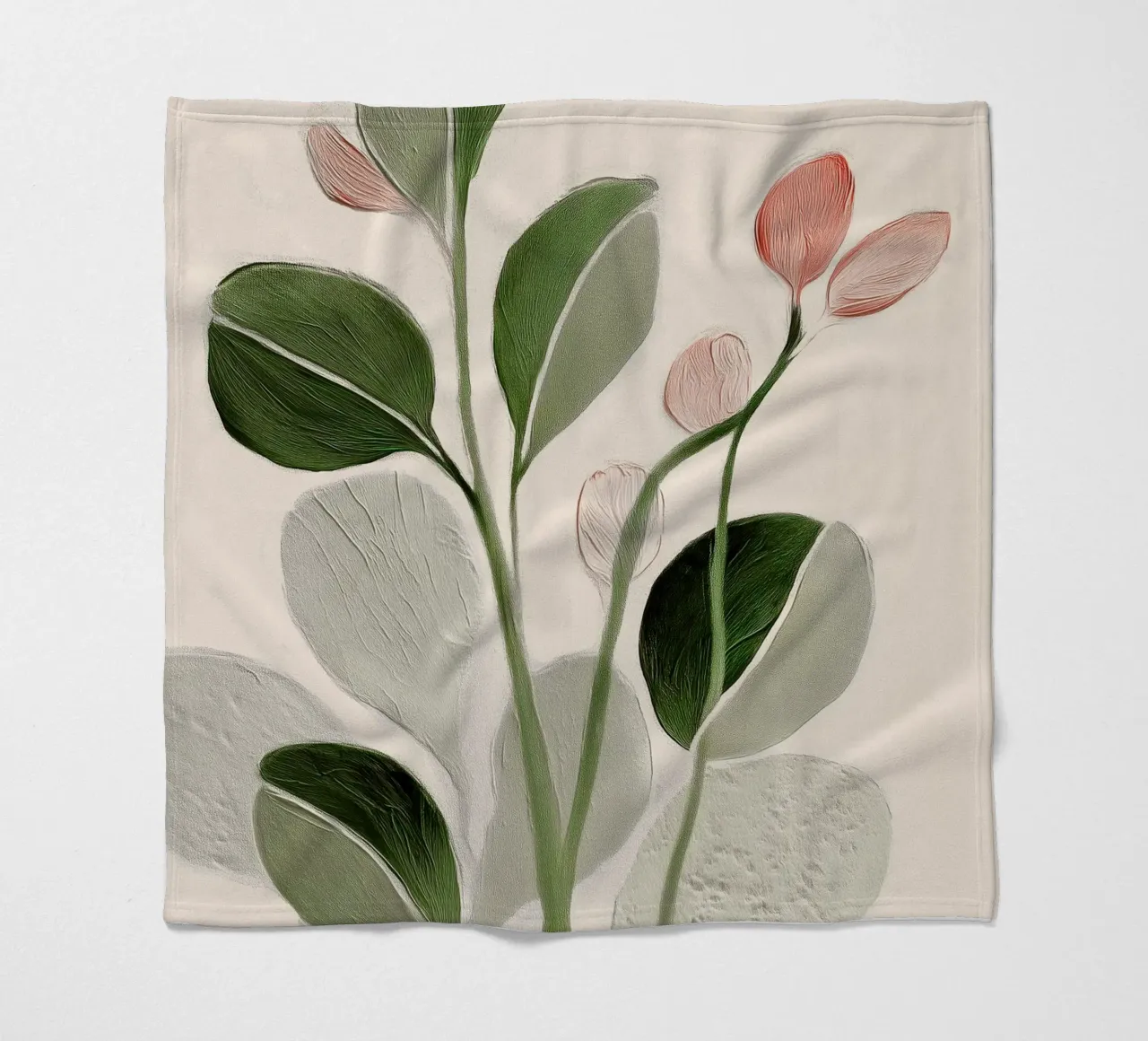 Soft Botanical Forms Fleecedecke von softsoul