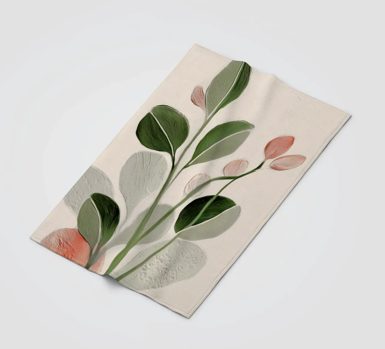 Soft Botanical Forms Fleecedecke von softsoul