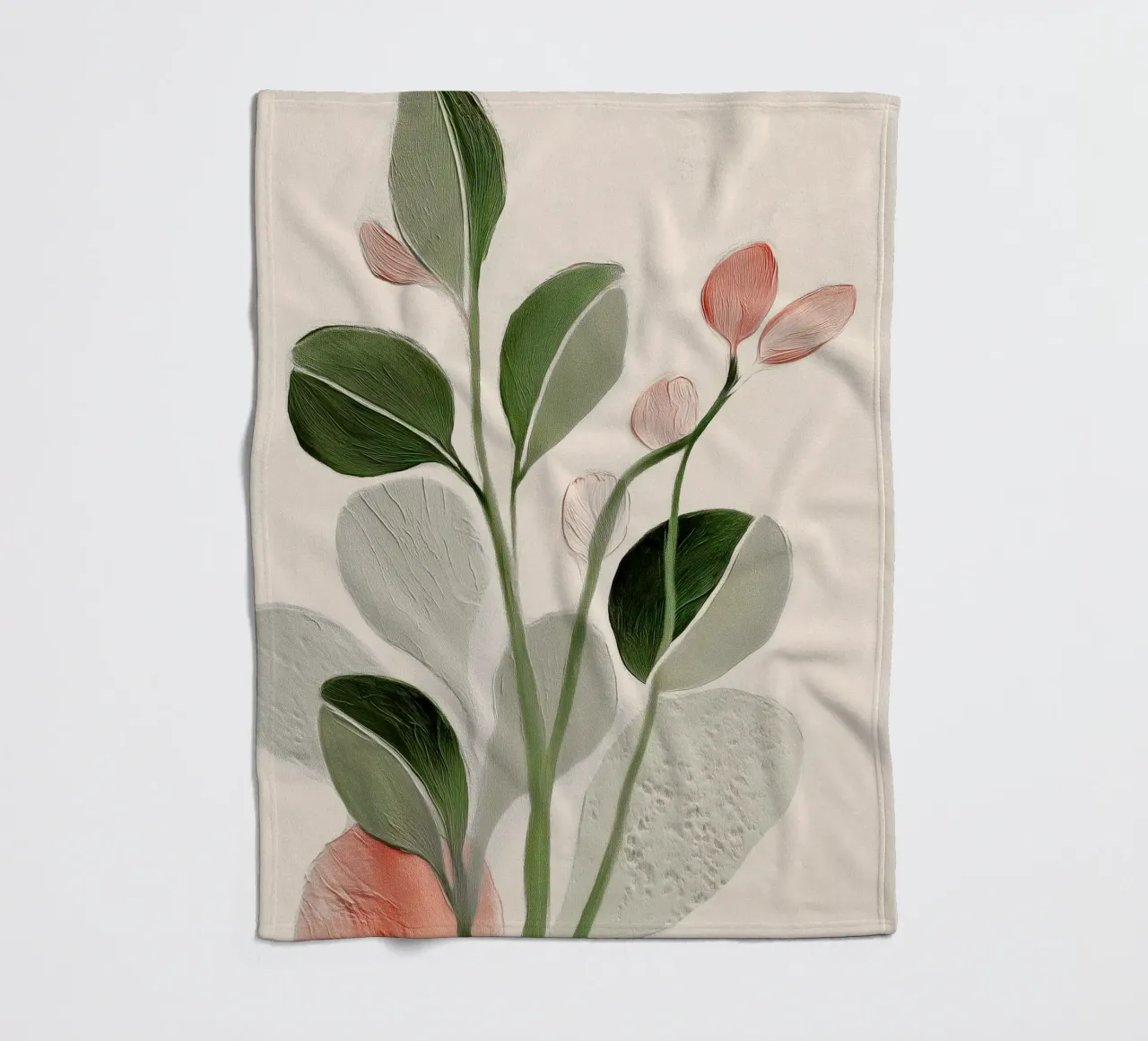 Soft Botanical Forms Fleecedecke von softsoul