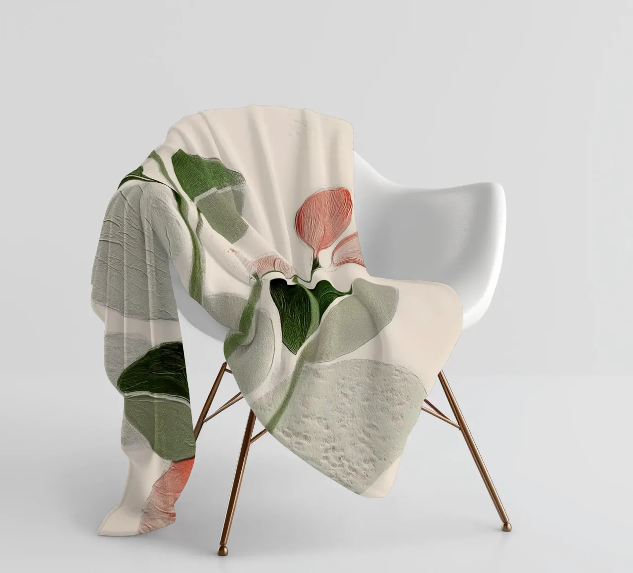 Soft Botanical Forms Fleecedecke von softsoul