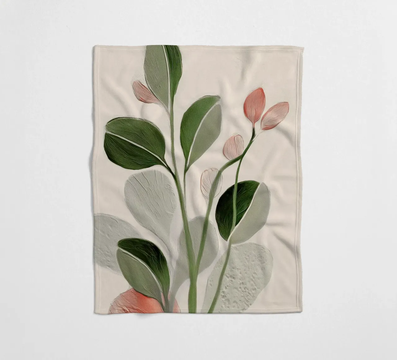 Soft Botanical Forms Fleecedecke von softsoul