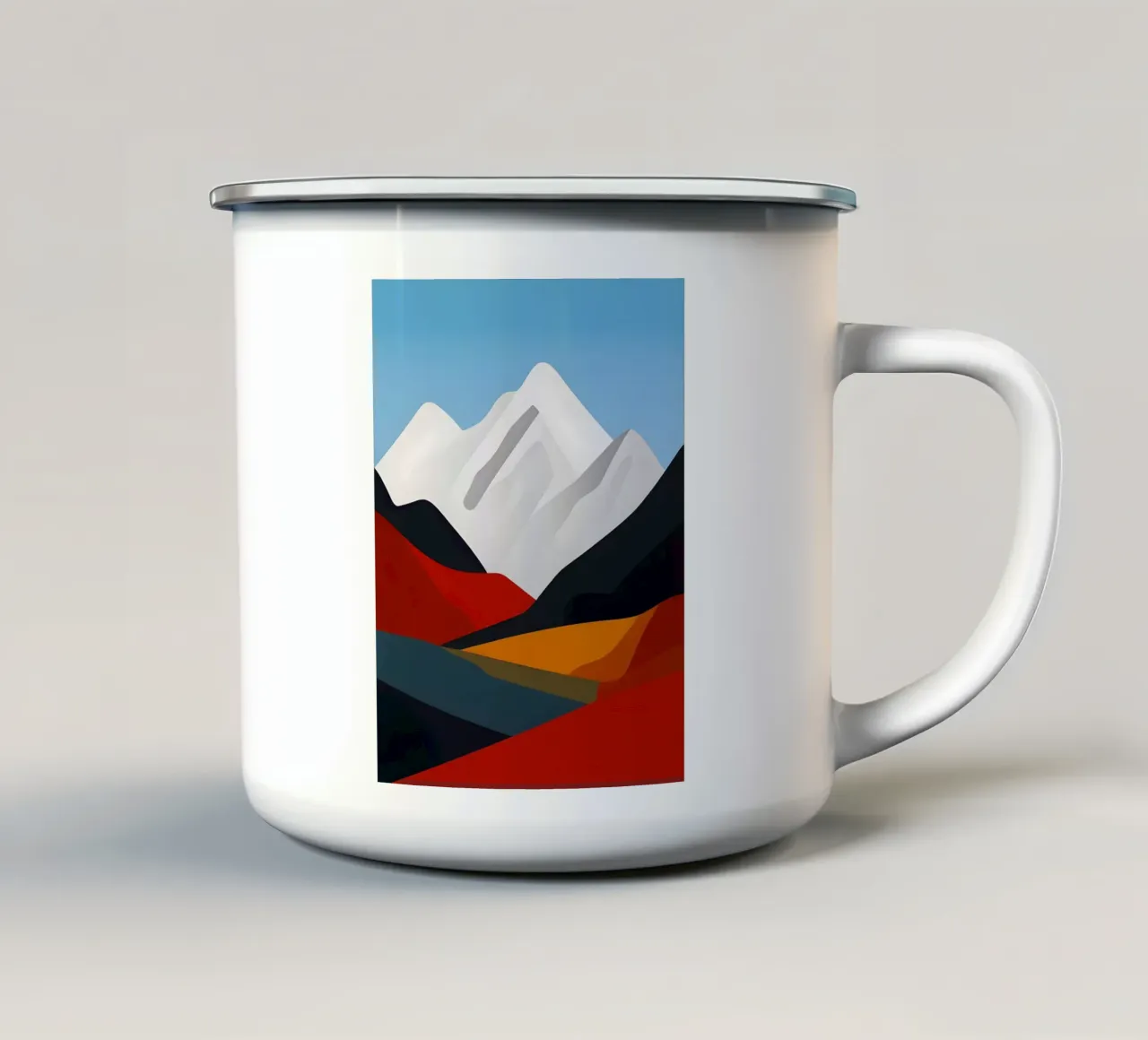 Maestà della montagna tazza in smalto da Artistic-shop
