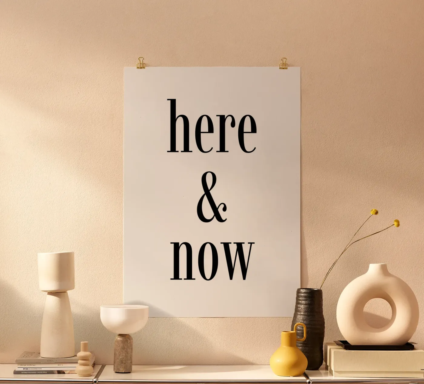 HERE & NOW poster da Quotes on walls