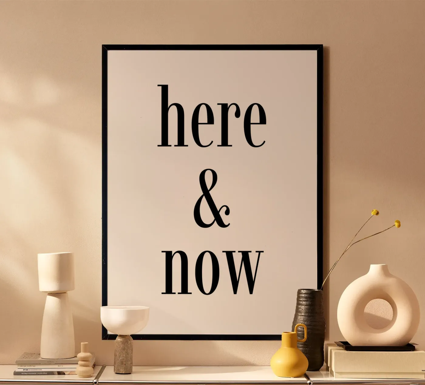 HERE & NOW poster da Quotes on walls